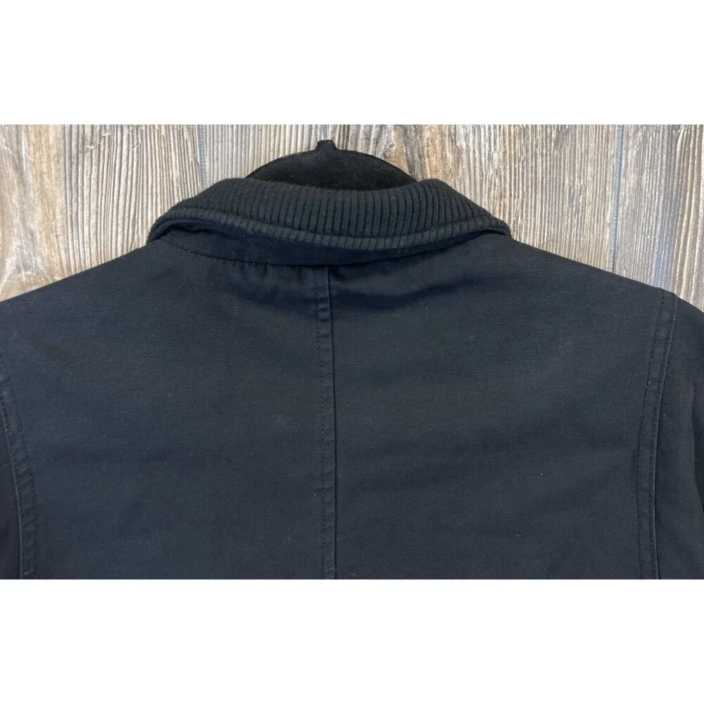 Levi's Jacket Mens M Black Soft Cotton Quilted Lining Casual Utility Casual Work